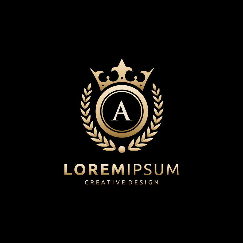 皇家标志字母A-设计灵感矢量模板-任何用途的标志