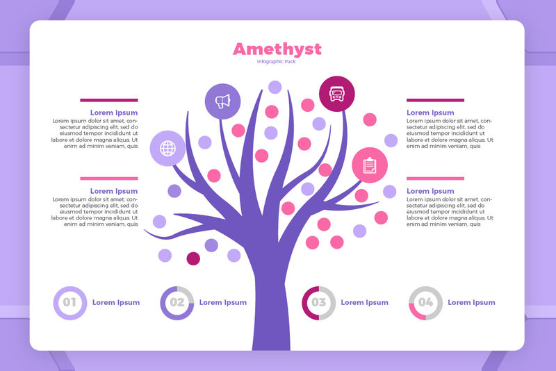 创意丰富色彩丰富的简历模板-中间是抽象树