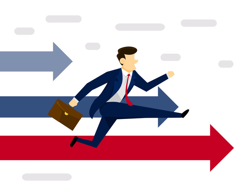 现代创意商业战略图解概念-引领商业竞赛