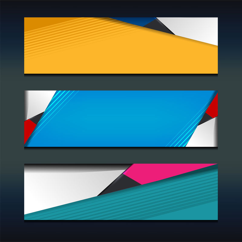 Web标题的业务横幅模板-矢量图