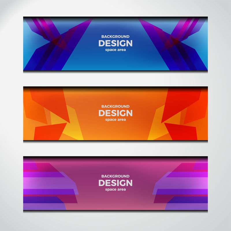 Web业务横幅模板-矢量图