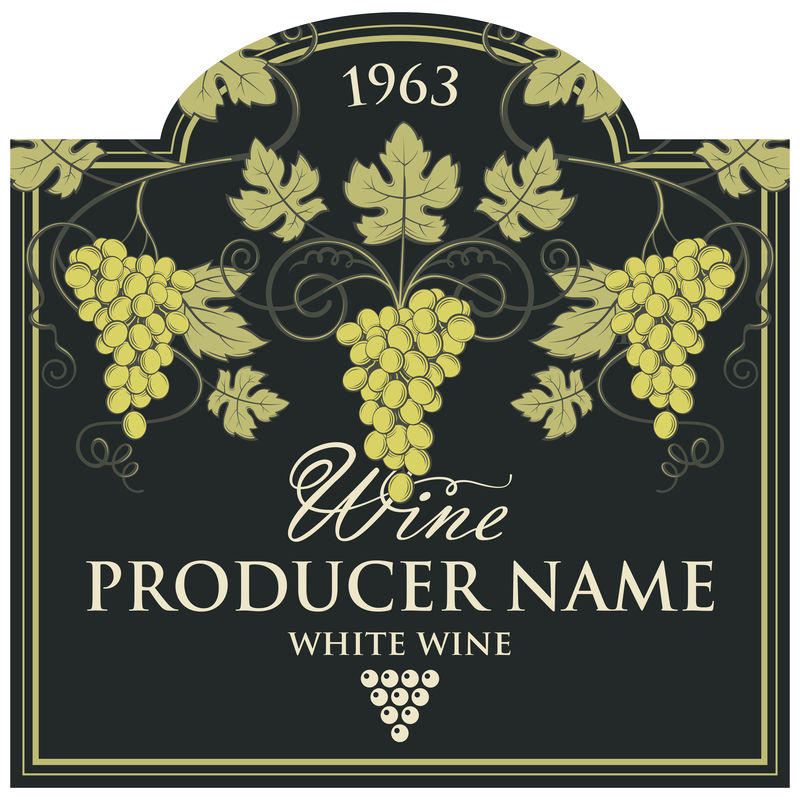 葡萄酒瓶的年份标签