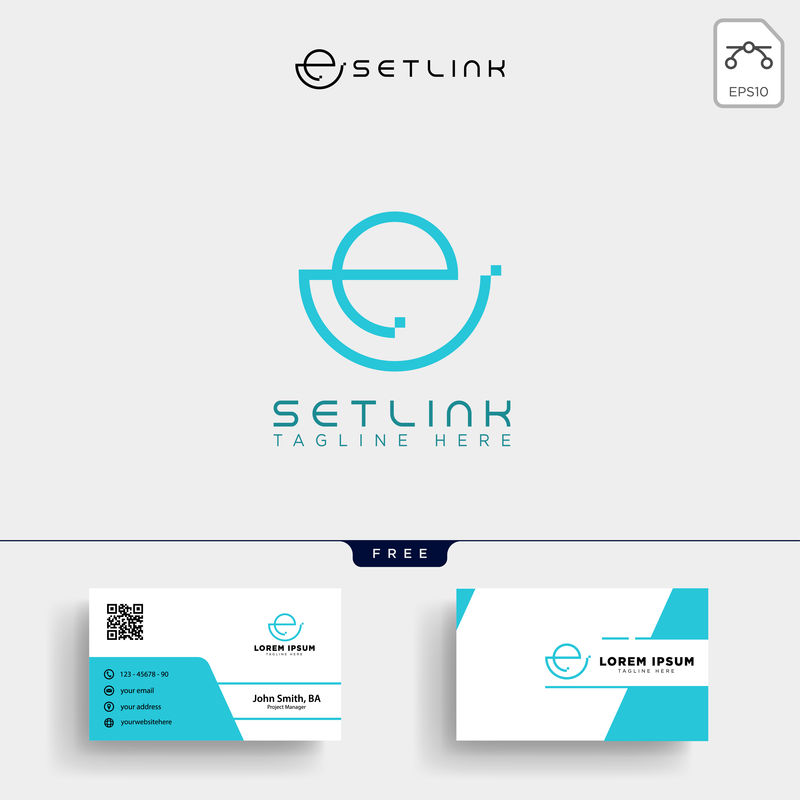 初始抽象标识模板矢量图