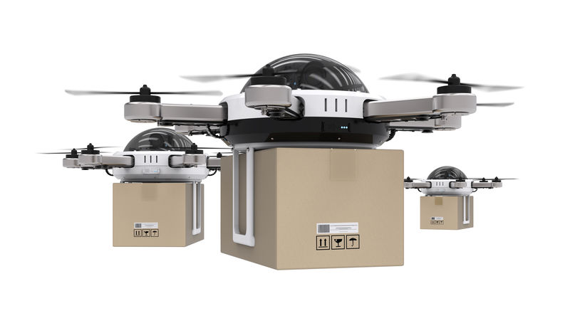 送货无人机飞行