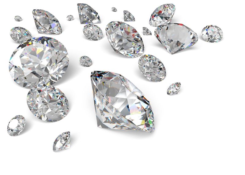 钻石。3D钻石。