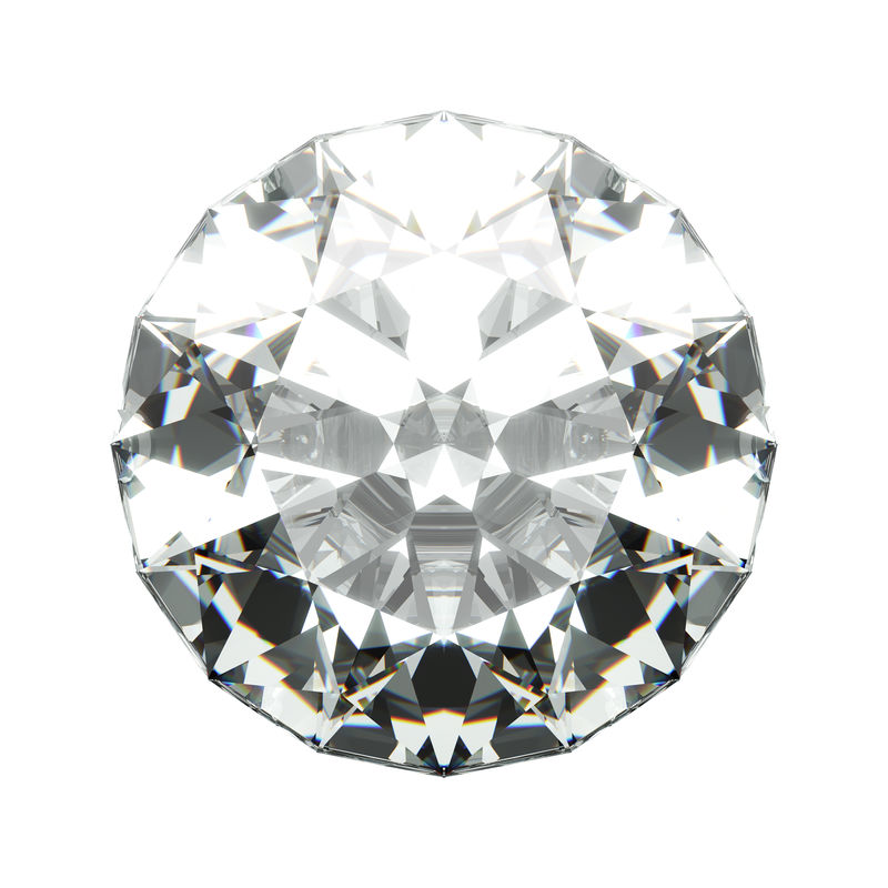 钻石，白色隔离