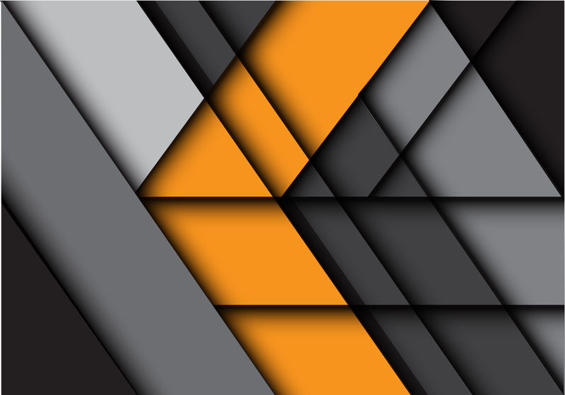 抽象的黄色箭头设计现代背景矢量图。