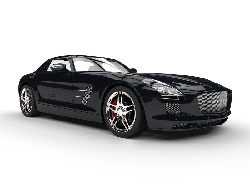 墨黑色新超级跑车