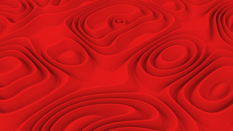 红色抽象背景三维插图