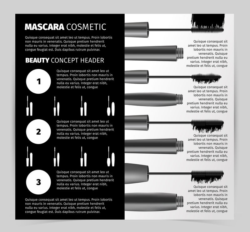 795893本带有现实矢量睫毛膏的小册子