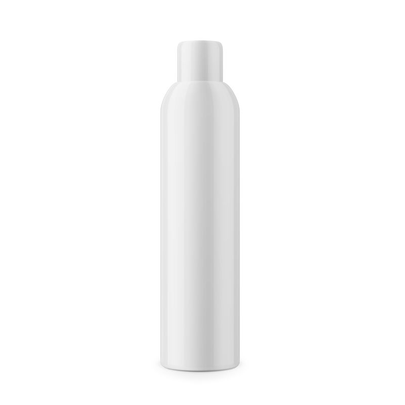 圆形白色光泽塑料化妆瓶