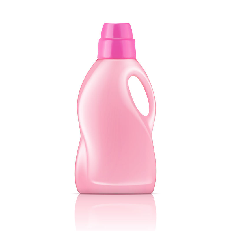 粉色液体洗衣粉瓶。
