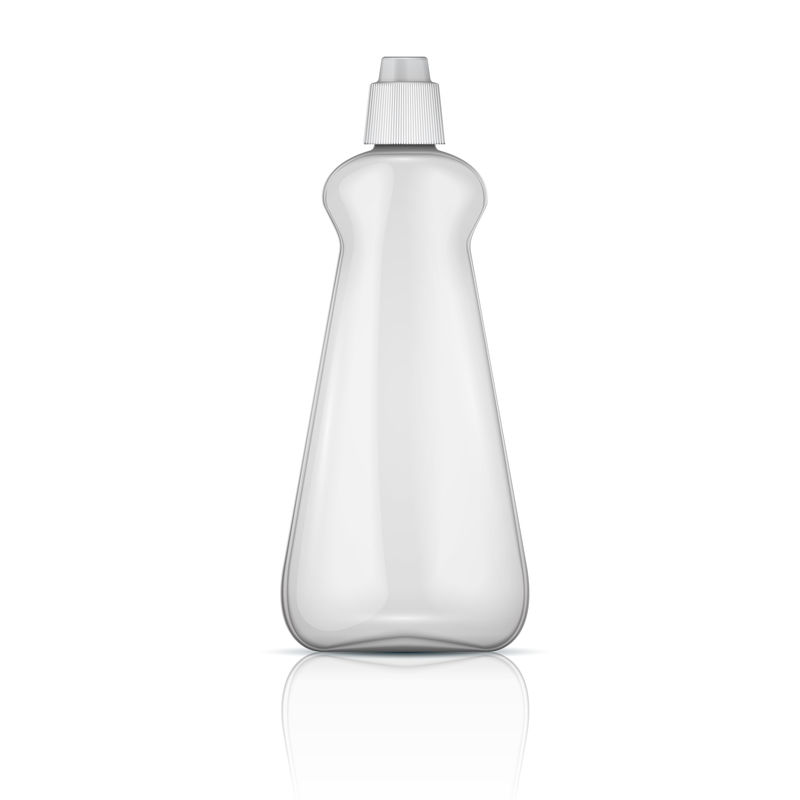透明塑料瓶，带三角帽。