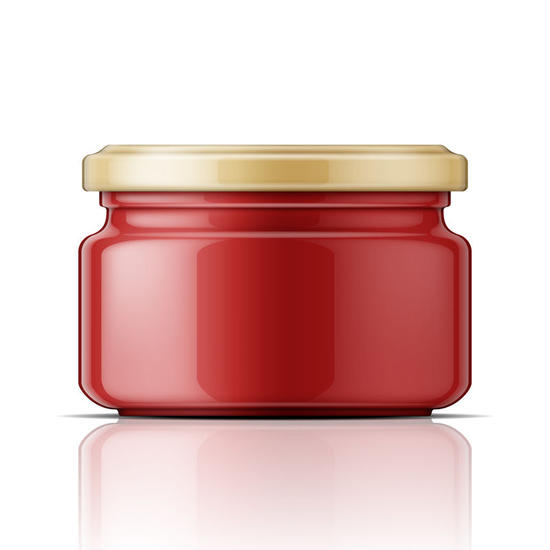 番茄酱玻璃罐。