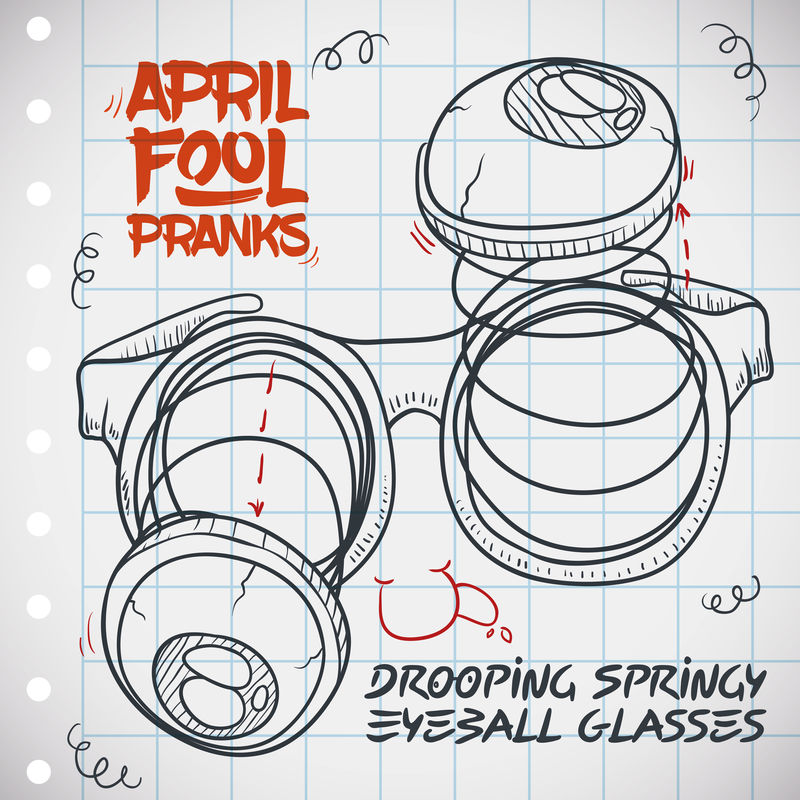 四月愚人节下垂的弹性眼球眼镜，载体IL