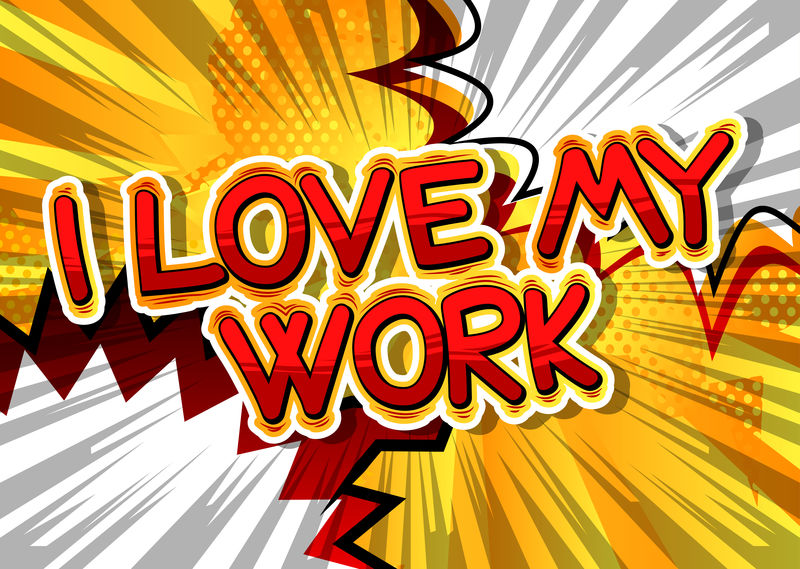 我喜欢抽象背景下的漫画式短语