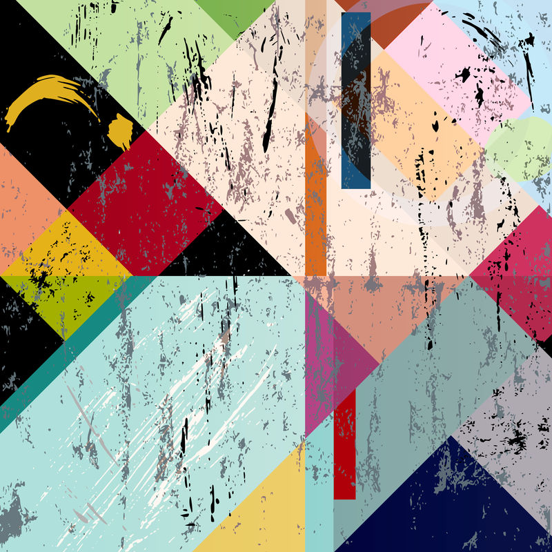 抽象多彩的几何背景,粗犷的风格