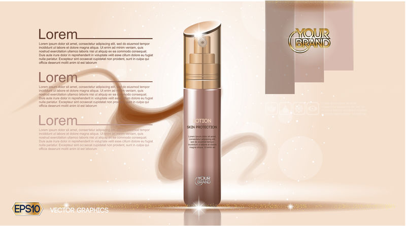化妆品广告模板模型