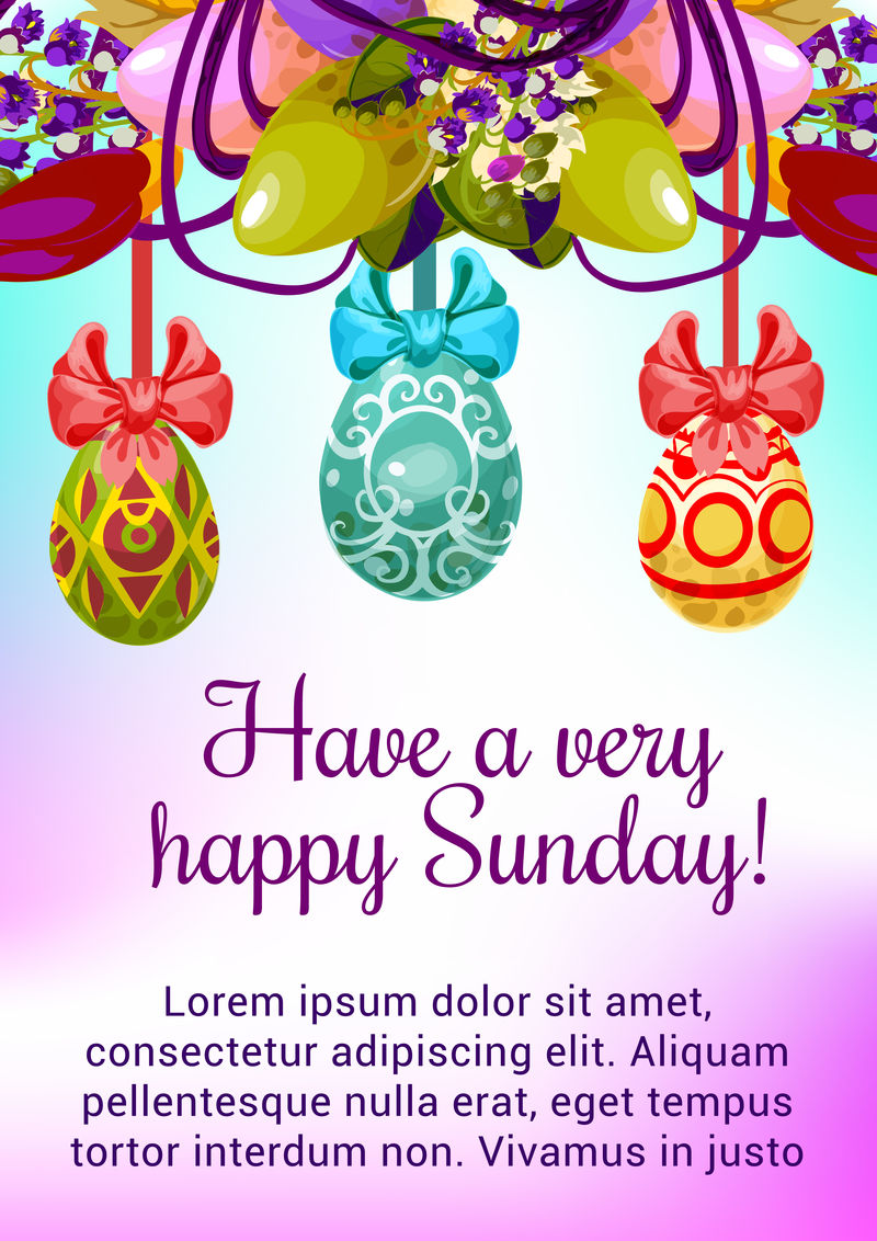 复活节彩蛋花环,春季节日设计