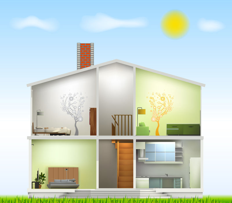 室内装修。矢量