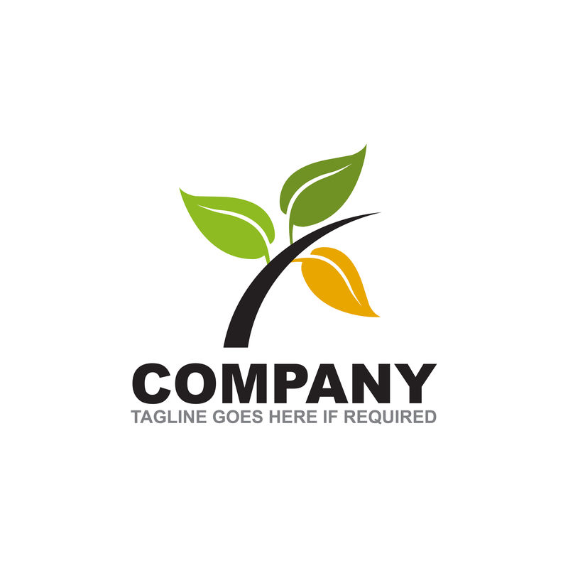 绿叶生态标志自然元素矢量图标