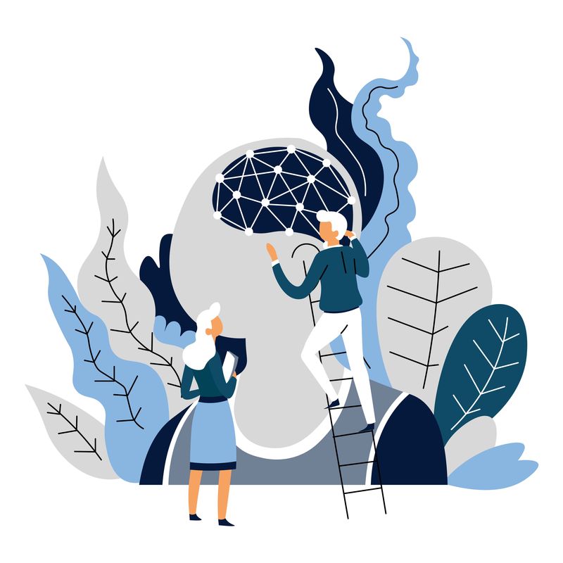 人工智能机器人创造科学家与神经网络