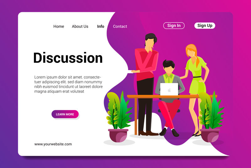 矢量页面设计概念