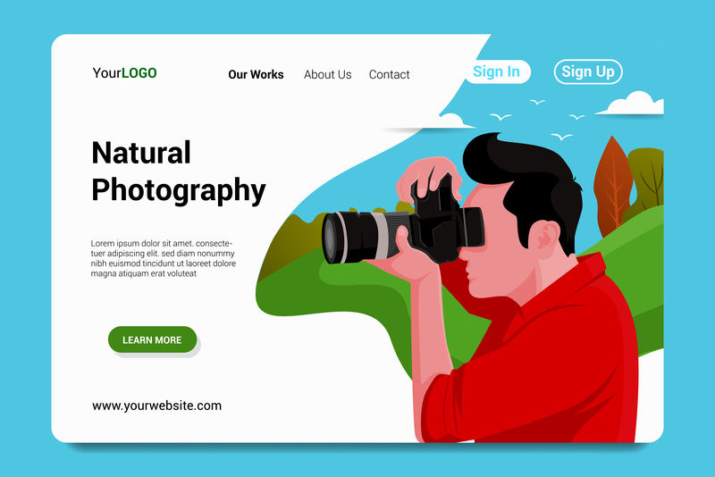 矢量页面设计概念