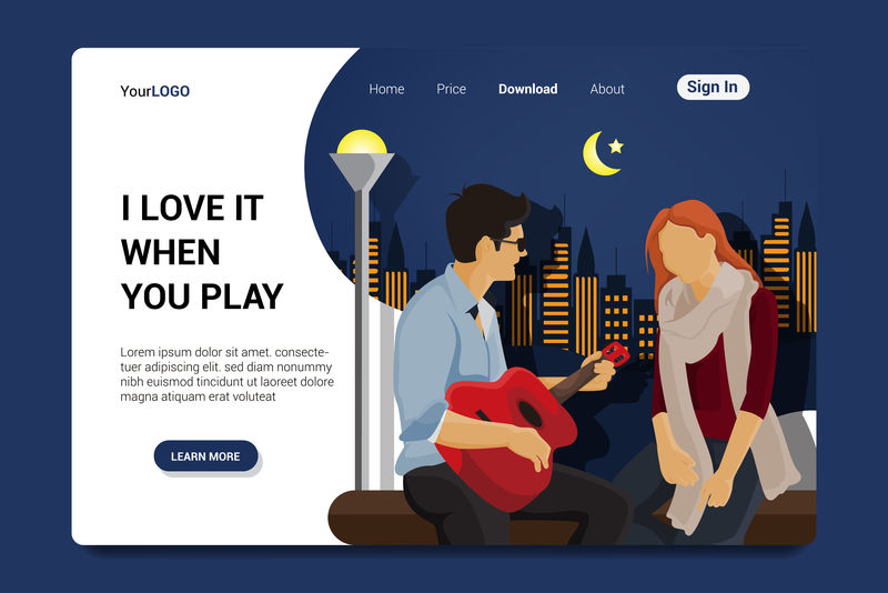 矢量页面设计概念