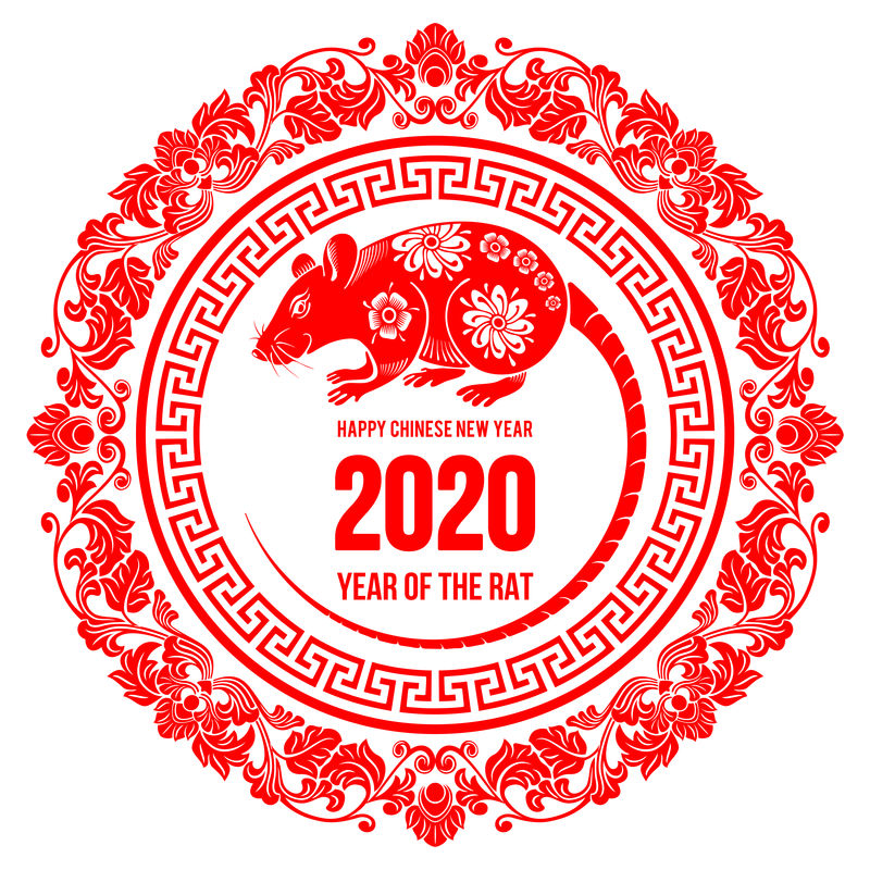 鼠十二生肖符号