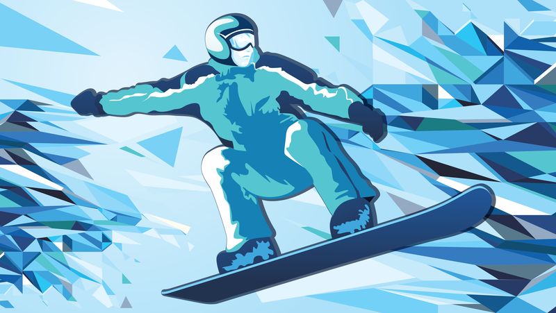 滑雪运动员漫画图片图片