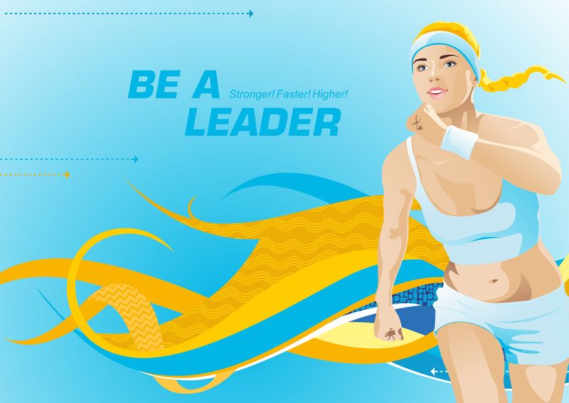 矢量跑步运动背景设计