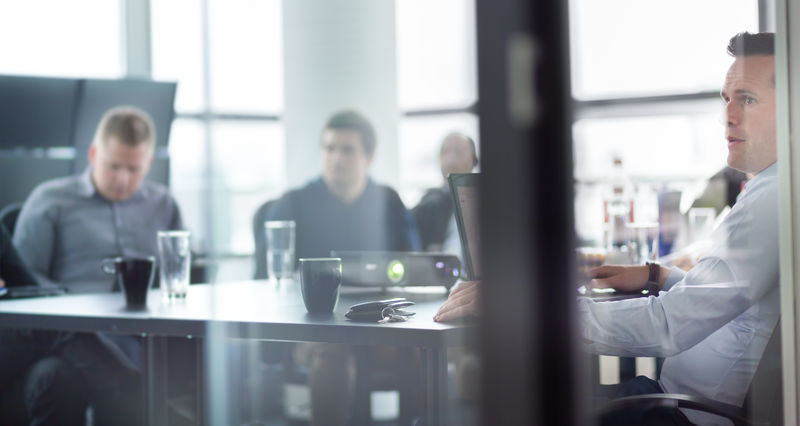 公司会议上的商业介绍。