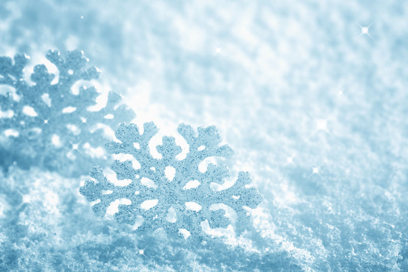 雪上的雪花-冬季节日装饰