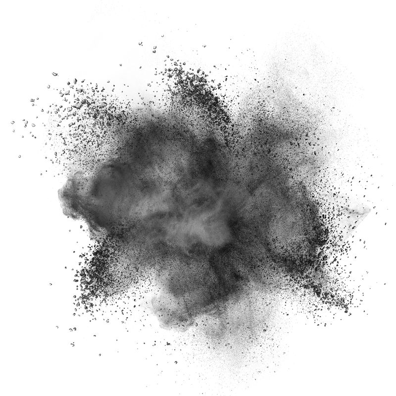 白底黑火药爆炸