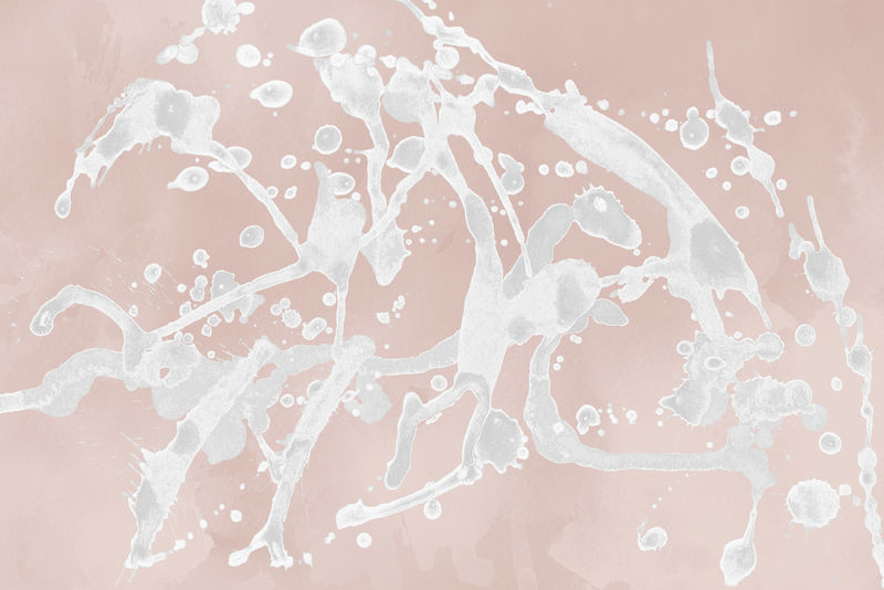 豪华铜金白色金属漆飞溅在水彩纸背景上的效果-乳白色的金色闪光飞溅纹理-美丽的女性背景