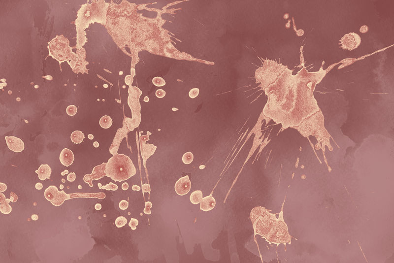 豪华的金白色金属漆飞溅在水彩纸背景上的效果-金光闪闪的飞溅纹理-美丽的女性背景