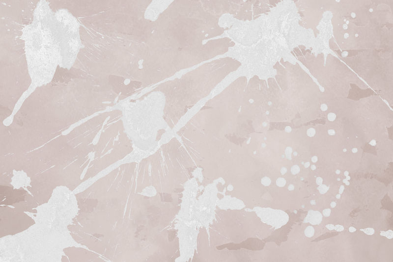 豪华铜金白色金属漆飞溅在水彩纸背景上的效果-乳白色的金色闪光飞溅纹理-美丽的女性背景