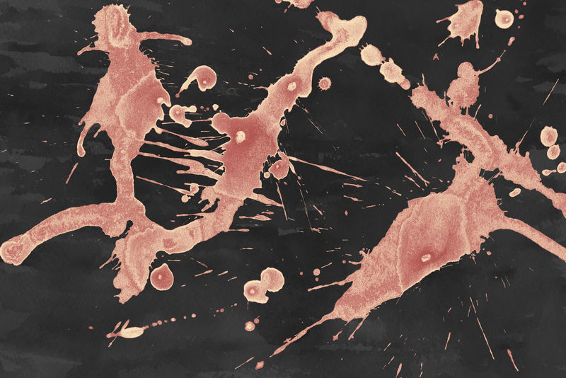 豪华的金白色金属漆飞溅在水彩纸背景上的效果-金光闪闪的飞溅纹理-美丽的女性背景