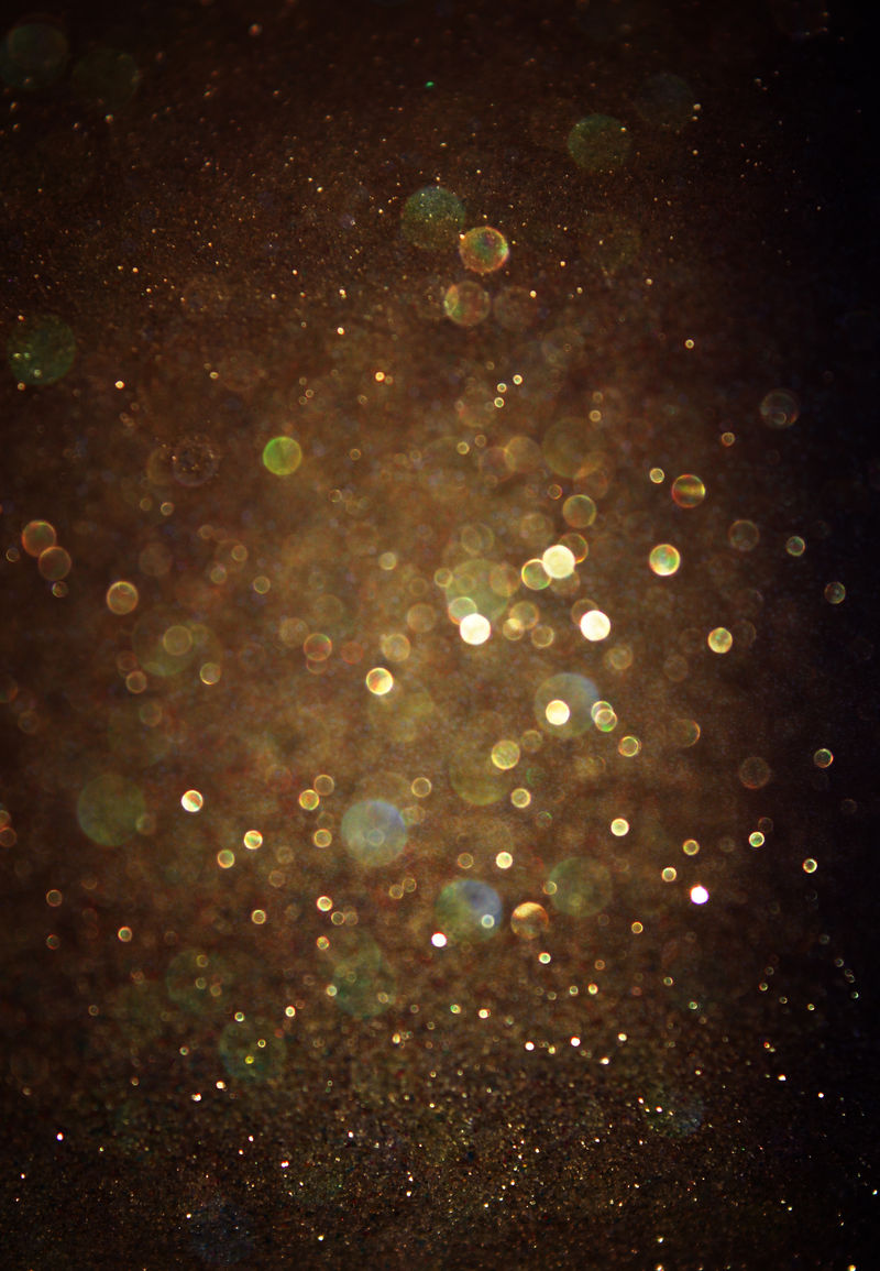 闪亮的复古灯光背景-金色和黑色-散焦