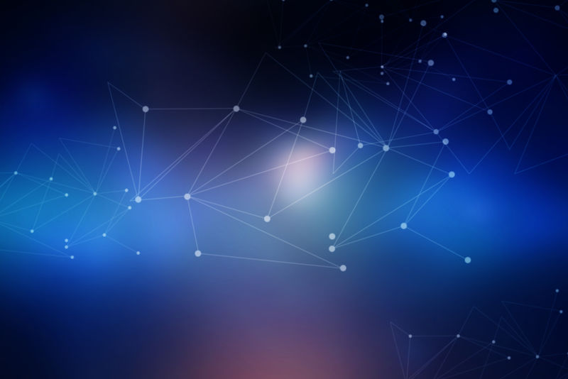 抽象连接点线、多边形背景、技术设计、矢量插画