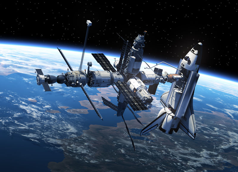 航天飞机和空间站-3D场景-NASA提供的这张图片的元素