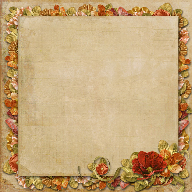 带华丽花朵的复古背景