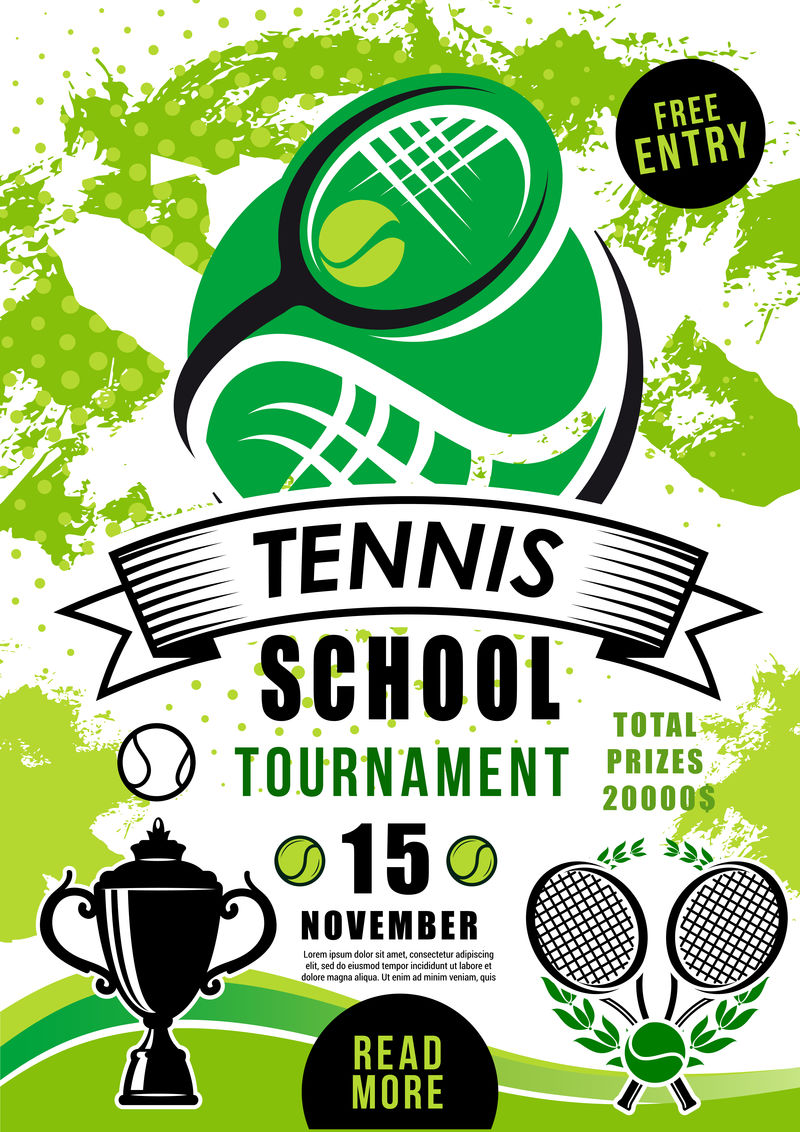 学校锦标赛网球运动矢量比赛