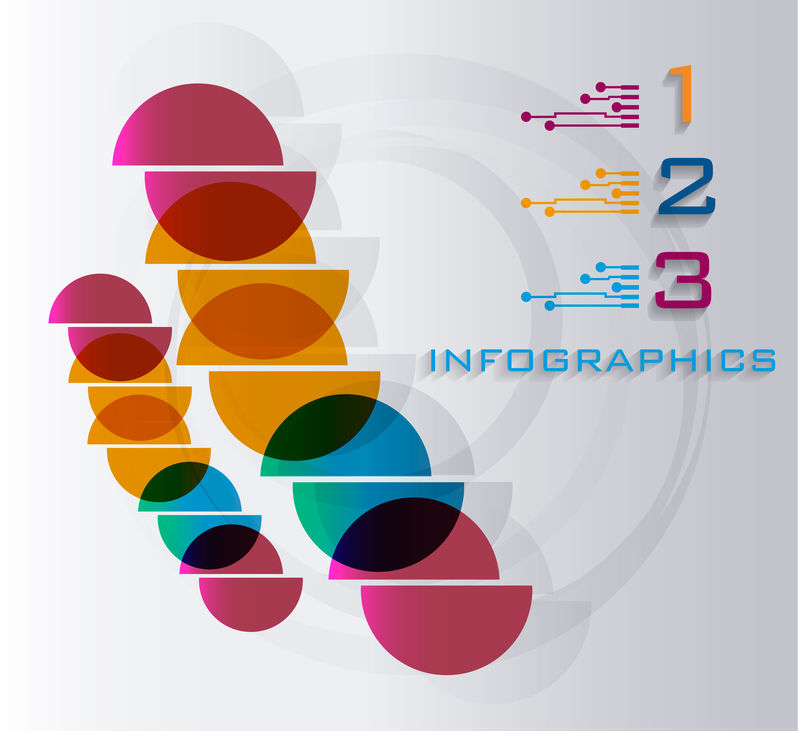 几何彩色现代设计/可用于信息图形-矢量信息图说明