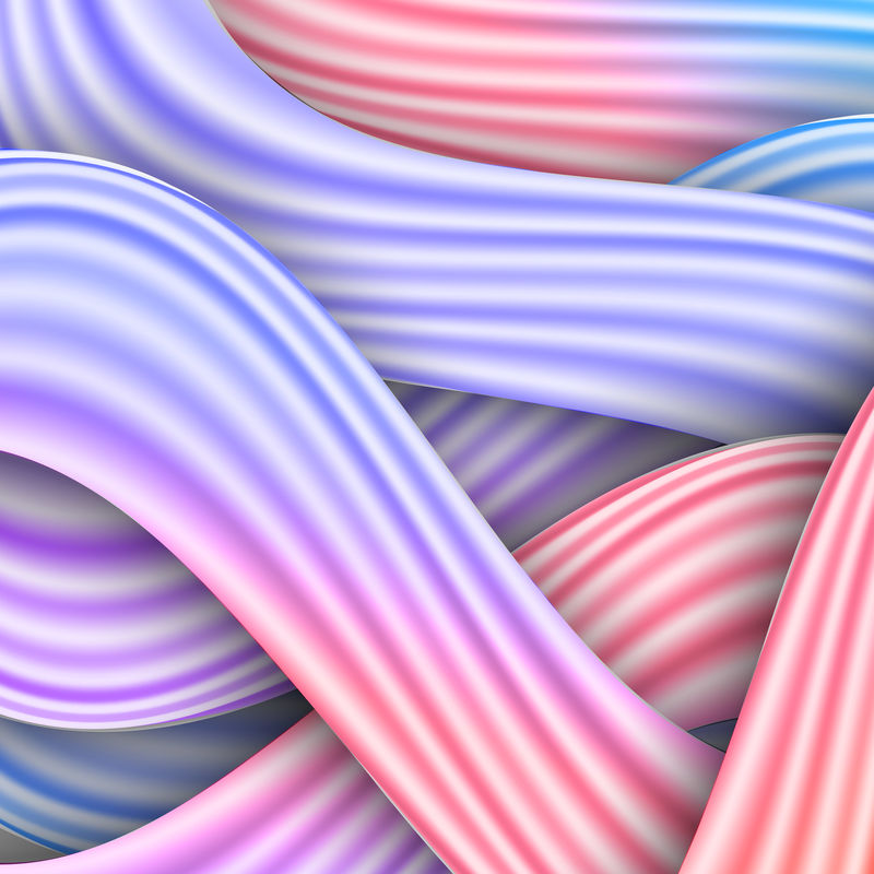 彩色抽象背景的曲线条。向量虚幻