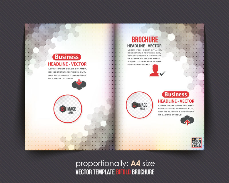 A4传单和双折小册子设计-公司传单-清洁封面模板