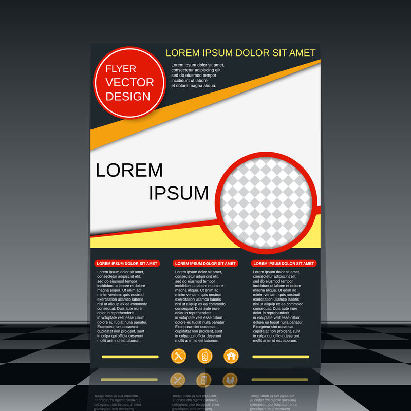 传单矢量模板-商业介绍-小册子或杂志封面-小册子-海报抽象设计