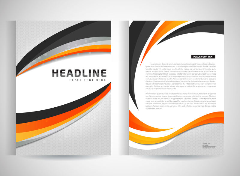 矢量现代传单手册/年报/设计T