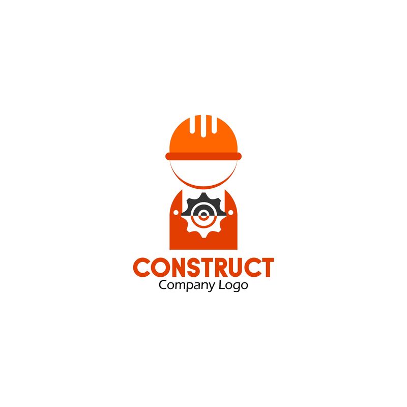 建筑工人标识模板